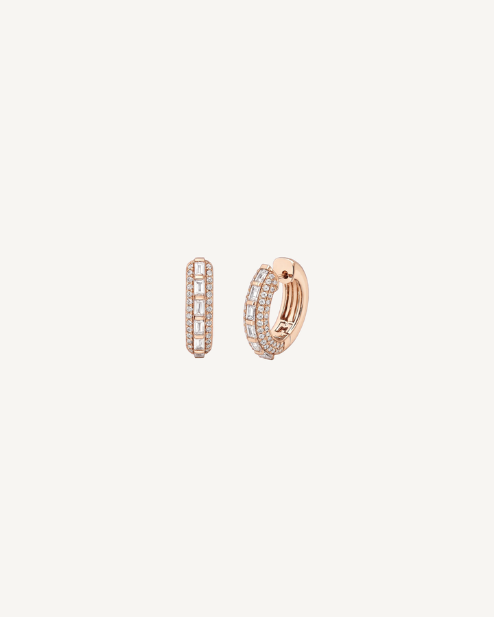 Baguette Row Hoops product image on Oyster Silk background