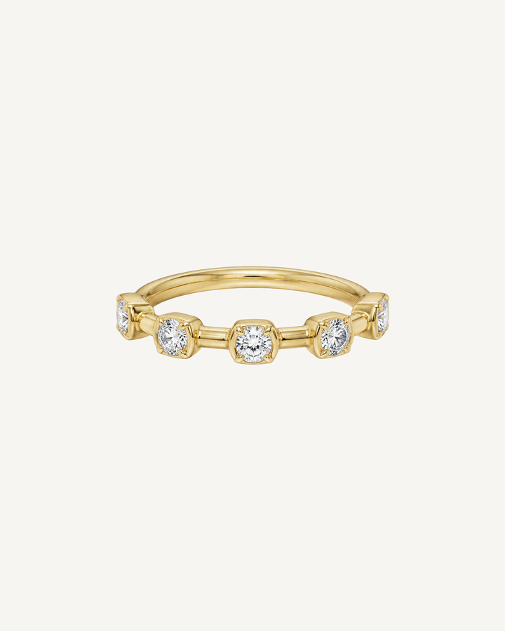 Bezel Link Ring product image on Oyster Silk background