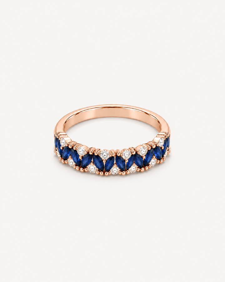 Blue Marquise Ring product image on Oyster Silk background