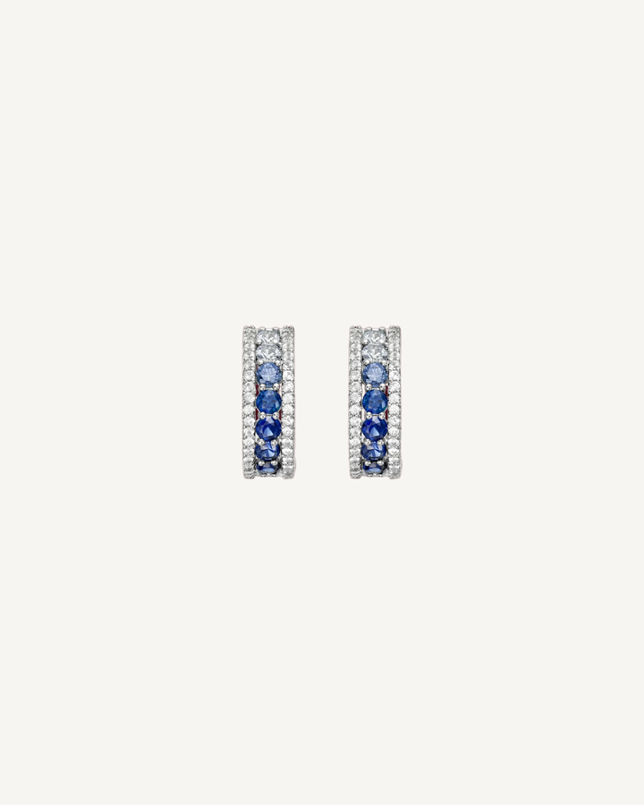 Blue Round Hoops product image on Oyster Silk background