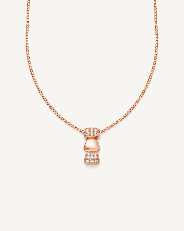 Bow Tie Necklace product image on Oyster Silk background