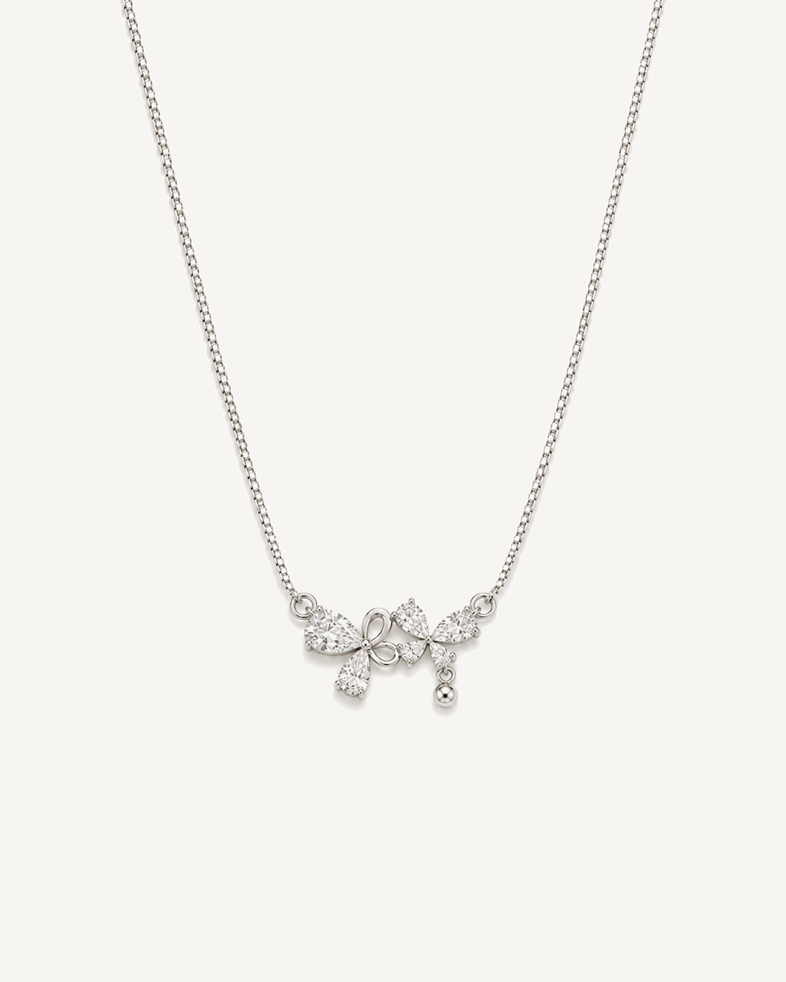 Butterfly Bond Necklace product image on Oyster Silk background
