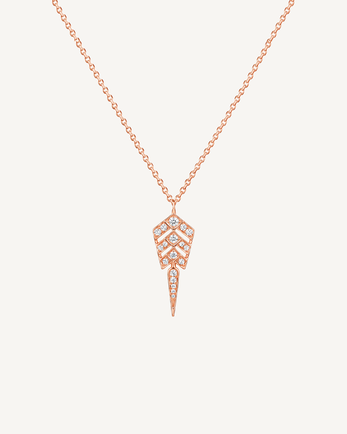 Chevron Drop Necklace product image on Oyster Silk background