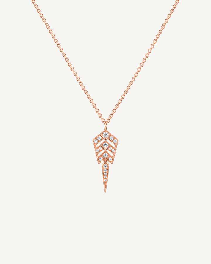 Chevron Drop Necklace product image on Oyster Silk background