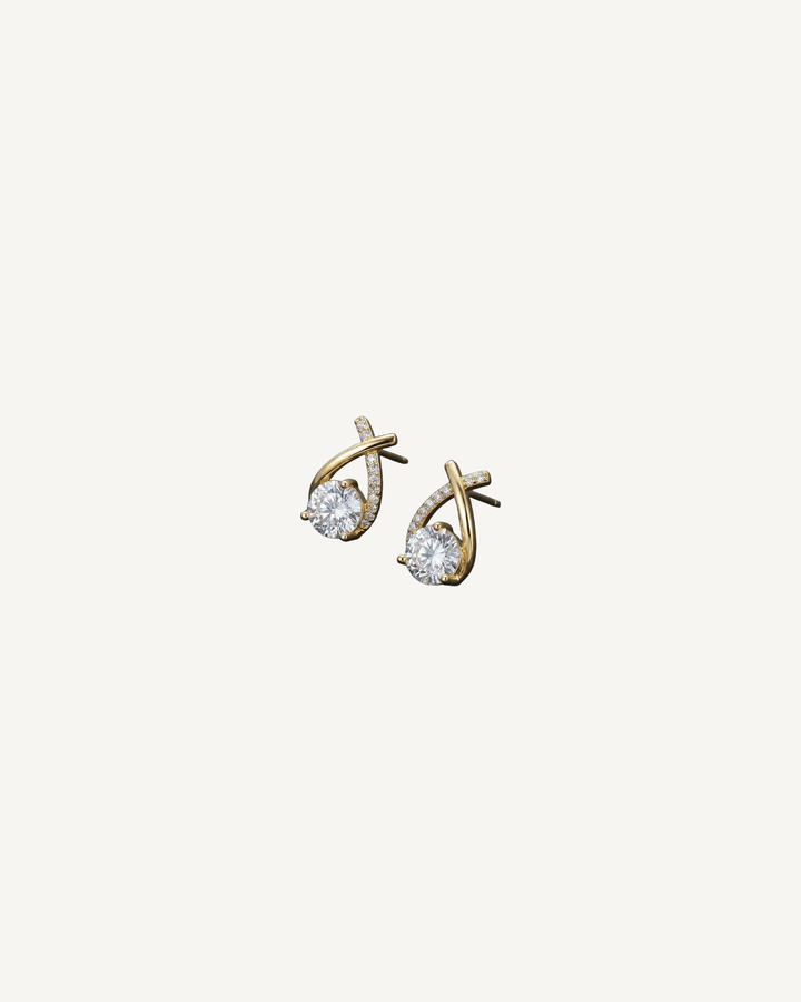 Curved Solitaire Studs product image on Oyster Silk background