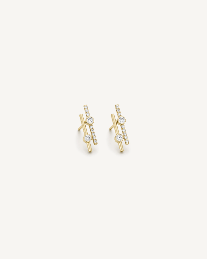 Double Bar Studs product image on Oyster Silk background