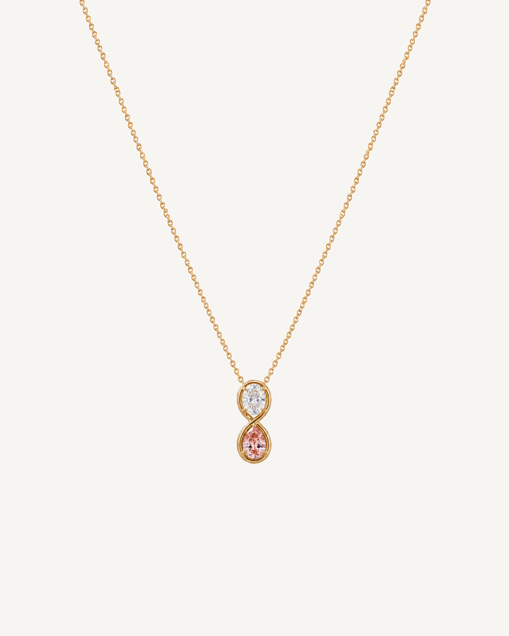 Double Oval Necklace product image on Oyster Silk background