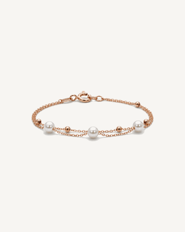 Double-Strand Bead Bracelet product image on Oyster Silk background