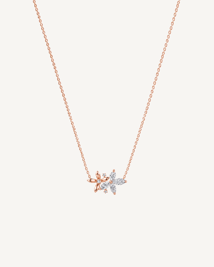 Floral Branch Necklace product image on Oyster Silk background