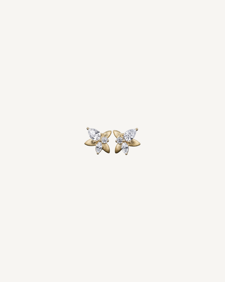 Floral Marquise Studs product image on Oyster Silk background