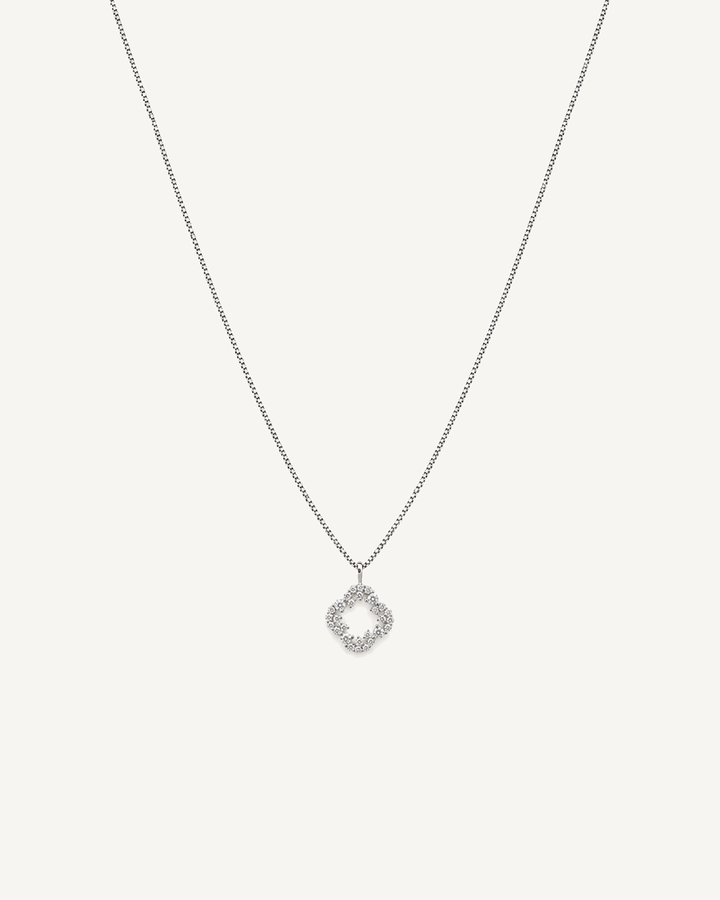 Floral Square Necklace product image on Oyster Silk background