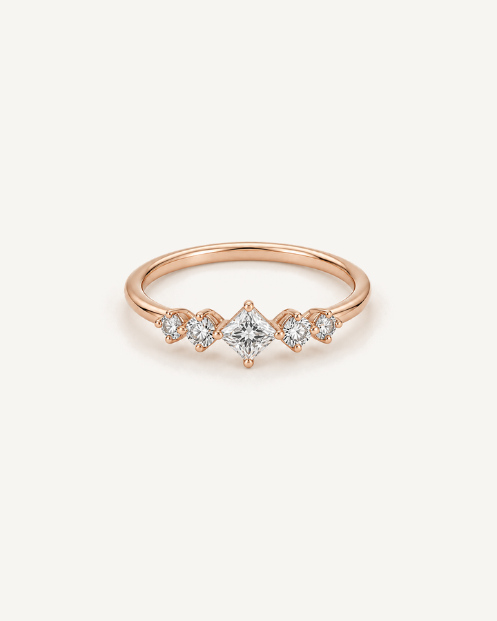 Geometric Row Ring product image on Oyster Silk background