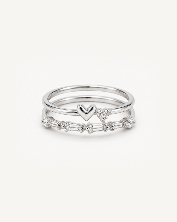 Heart Stack Ring product image on Oyster Silk background