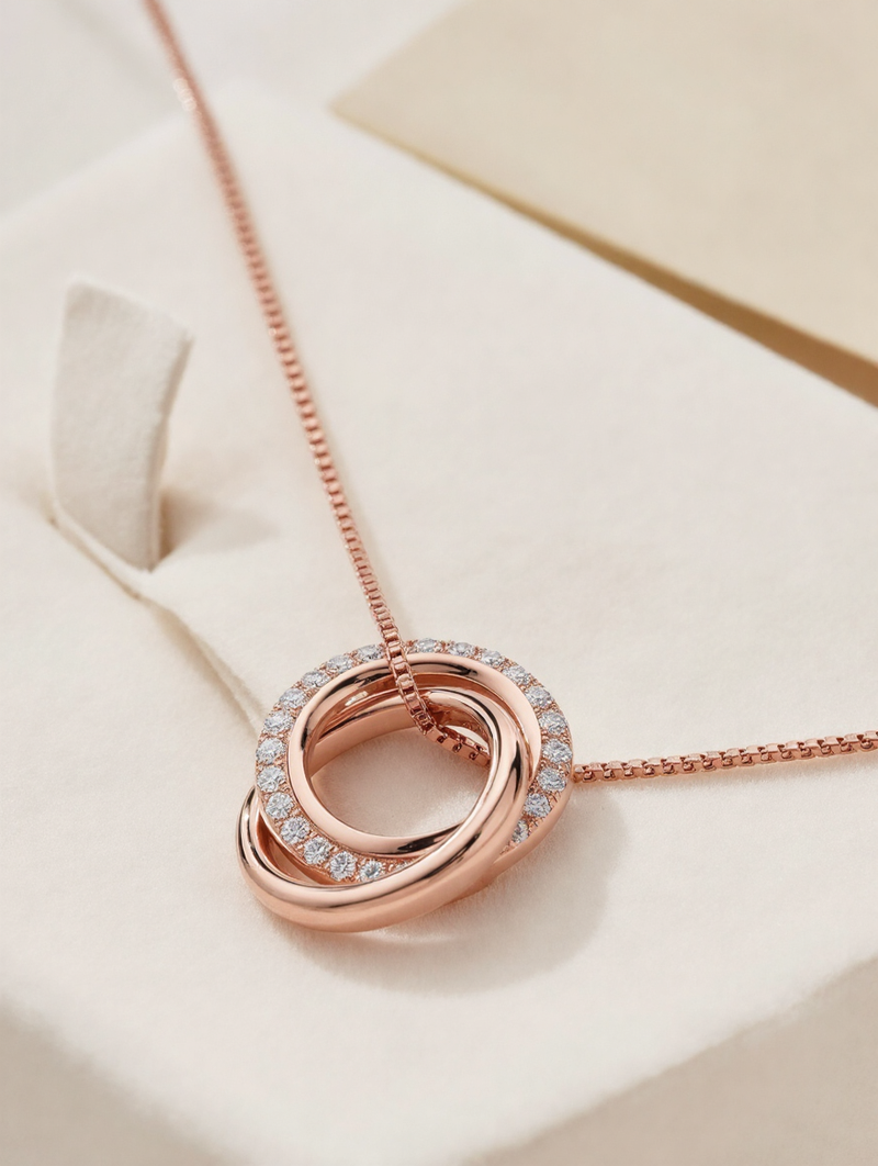 Tennis necklace · 14k rose