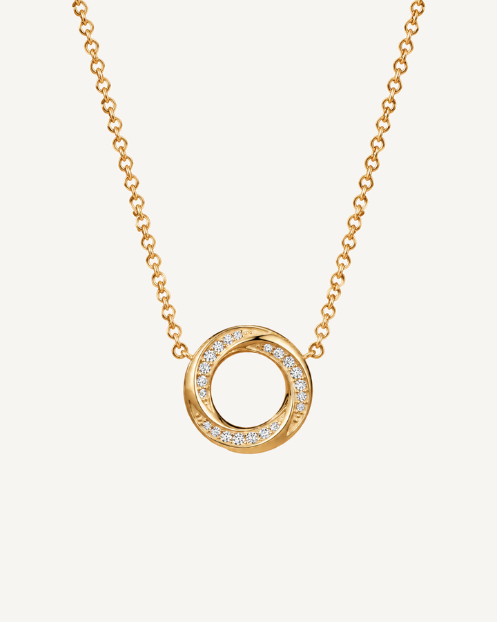 Interlocking Circle Necklace product image on Oyster Silk background