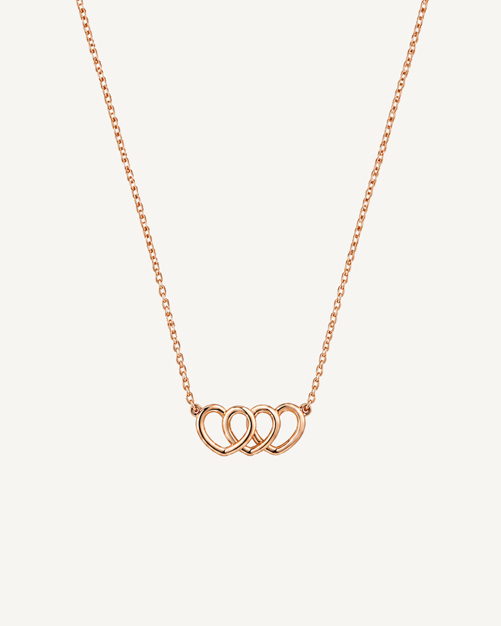 Interlocking Heart Necklace product image on Oyster Silk background