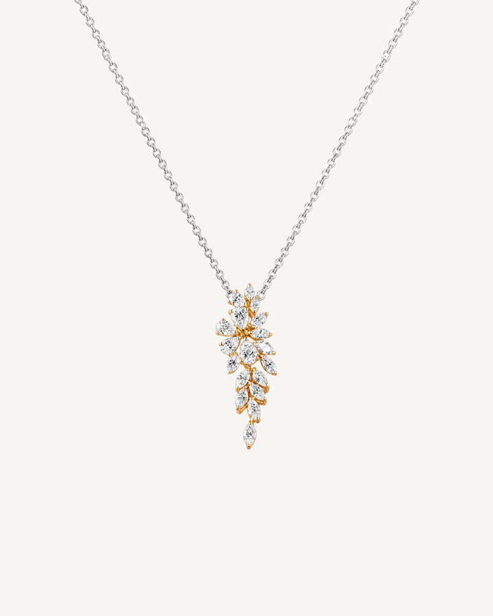 Leaf Cascade Necklace product image on Oyster Silk background
