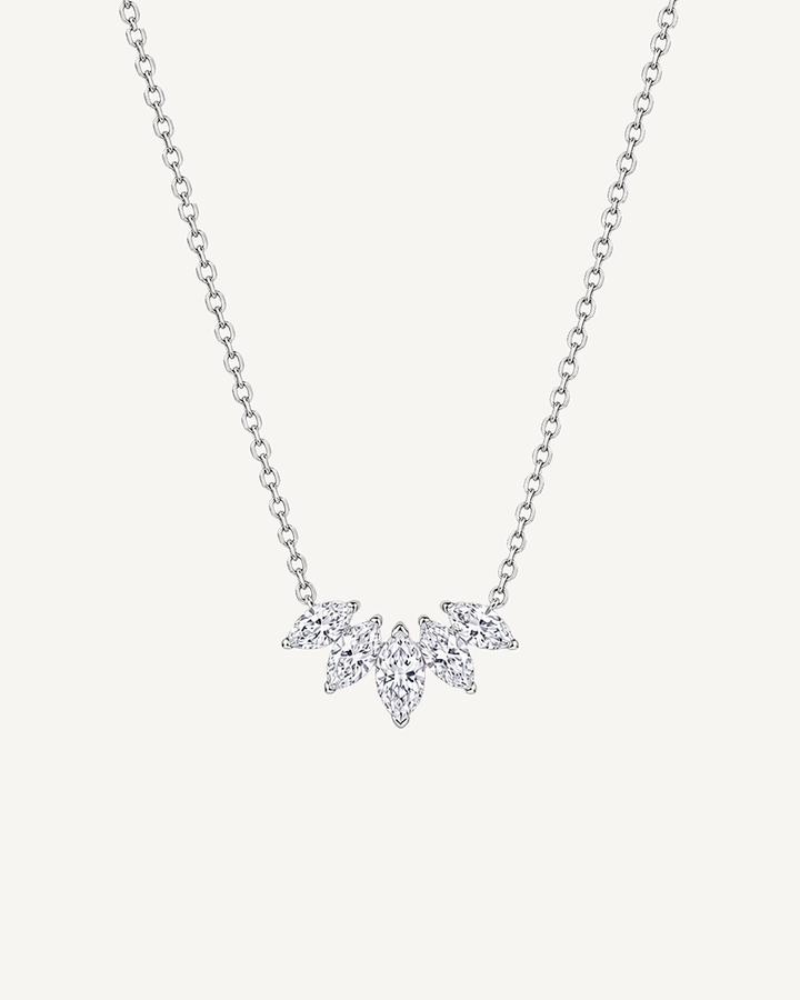 Marquise Fan Necklace product image on Oyster Silk background