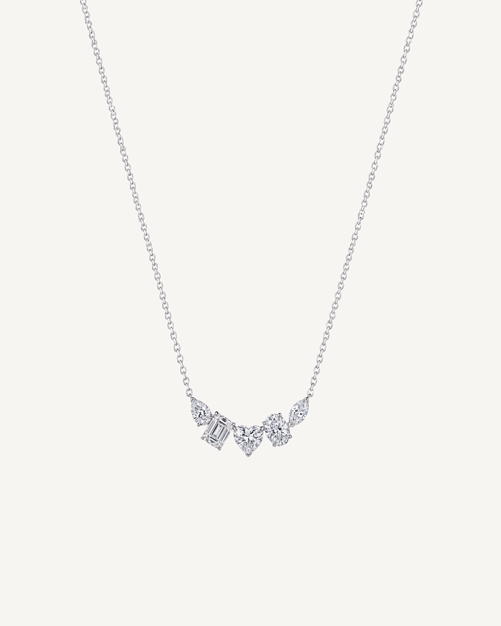 Mixed-Cut Garland Necklace product image on Oyster Silk background