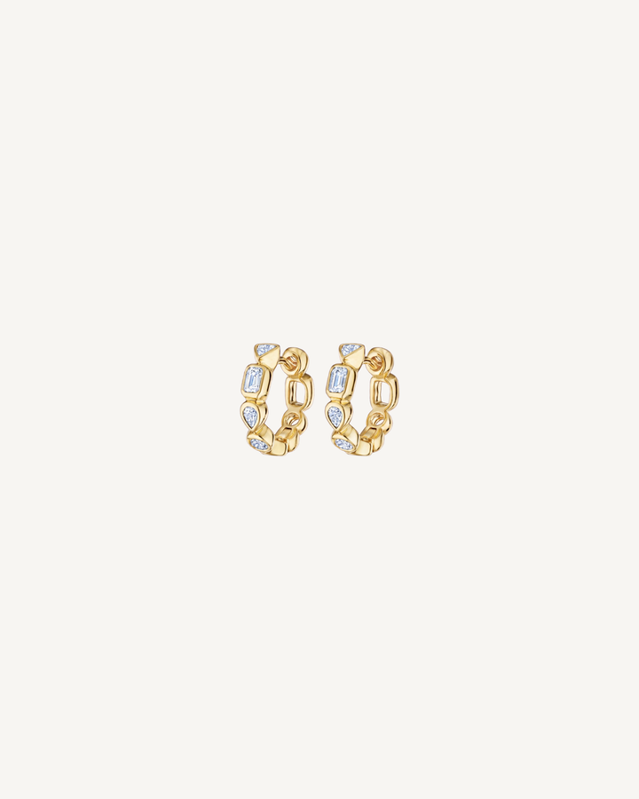 Mixed-Cut Link Hoops product image on Oyster Silk background