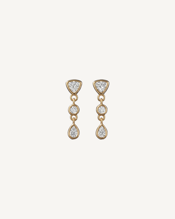 Mixed-Shape Drop Earrings product image on Oyster Silk background