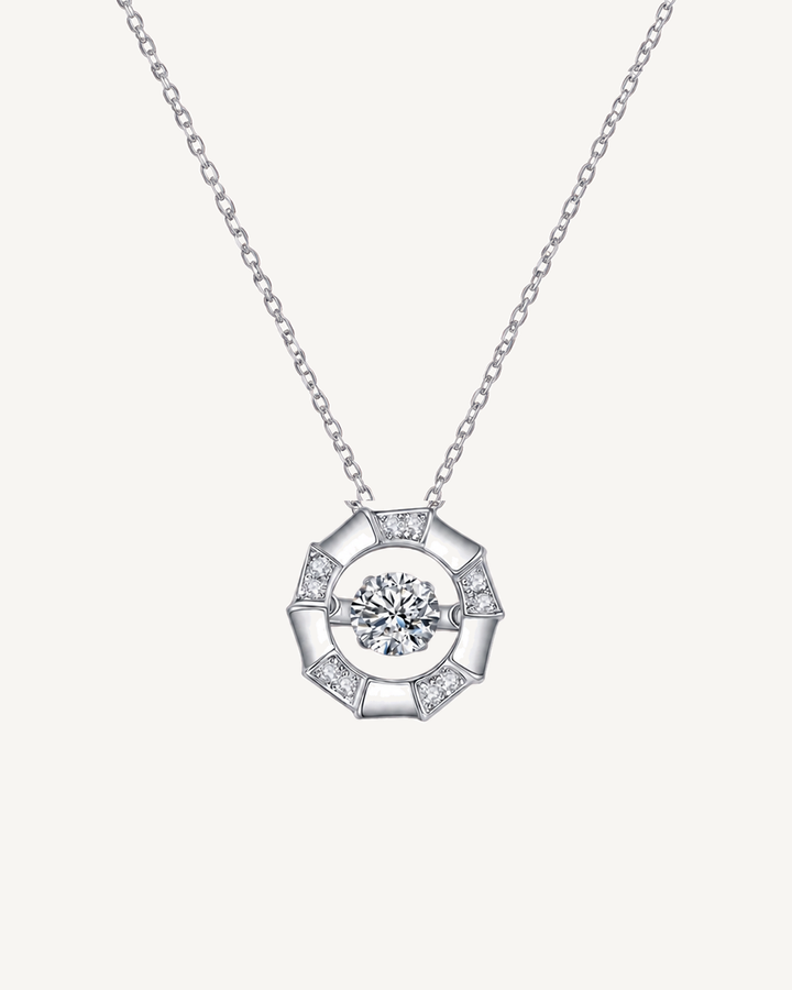 Open Halo Necklace product image on Oyster Silk background
