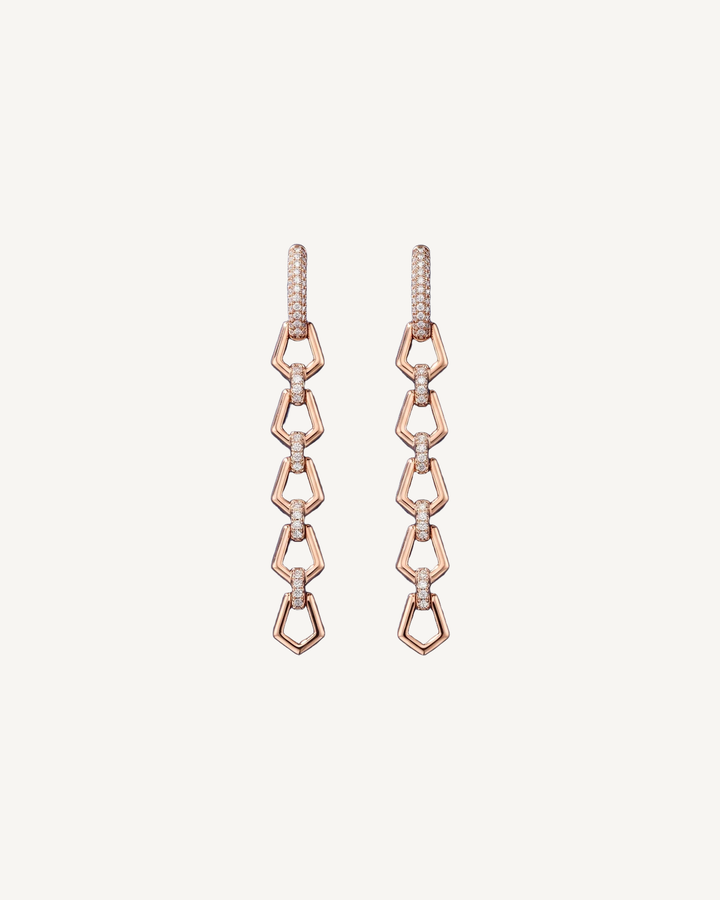 Open Link Drop Earrings product image on Oyster Silk background