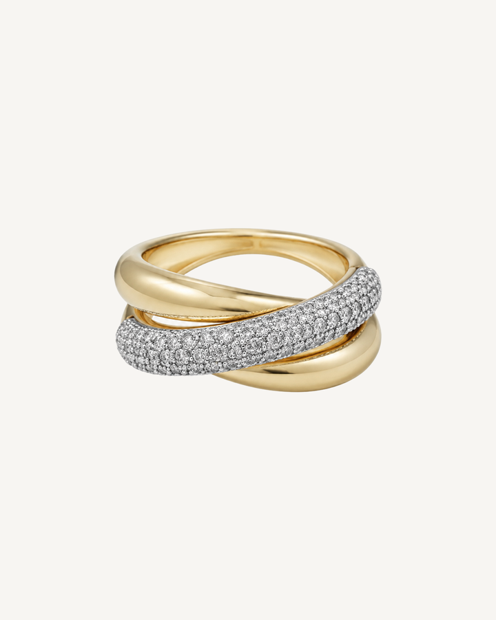 Open Twist Ring product image on Oyster Silk background