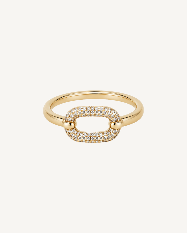 Oval Buckle Ring product image on Oyster Silk background