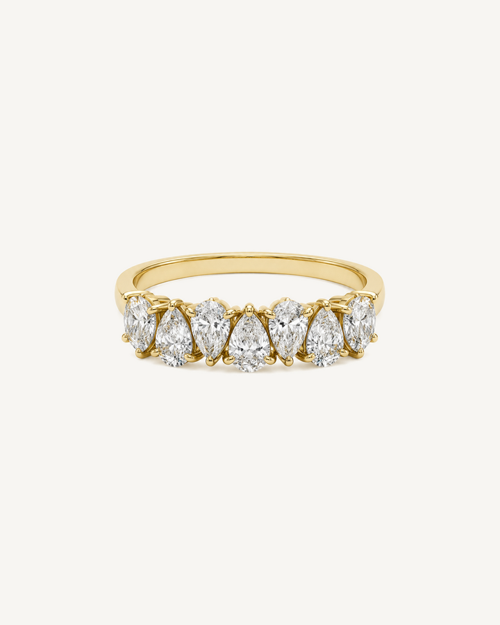 Oval Pavé Ring product image on Oyster Silk background