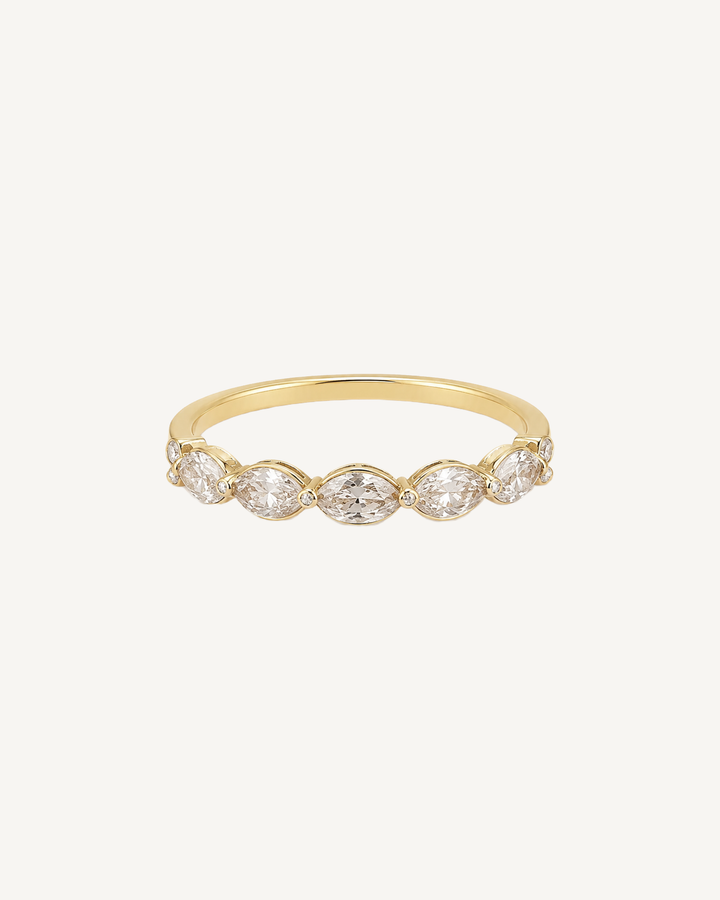Oval Row Ring product image on Oyster Silk background