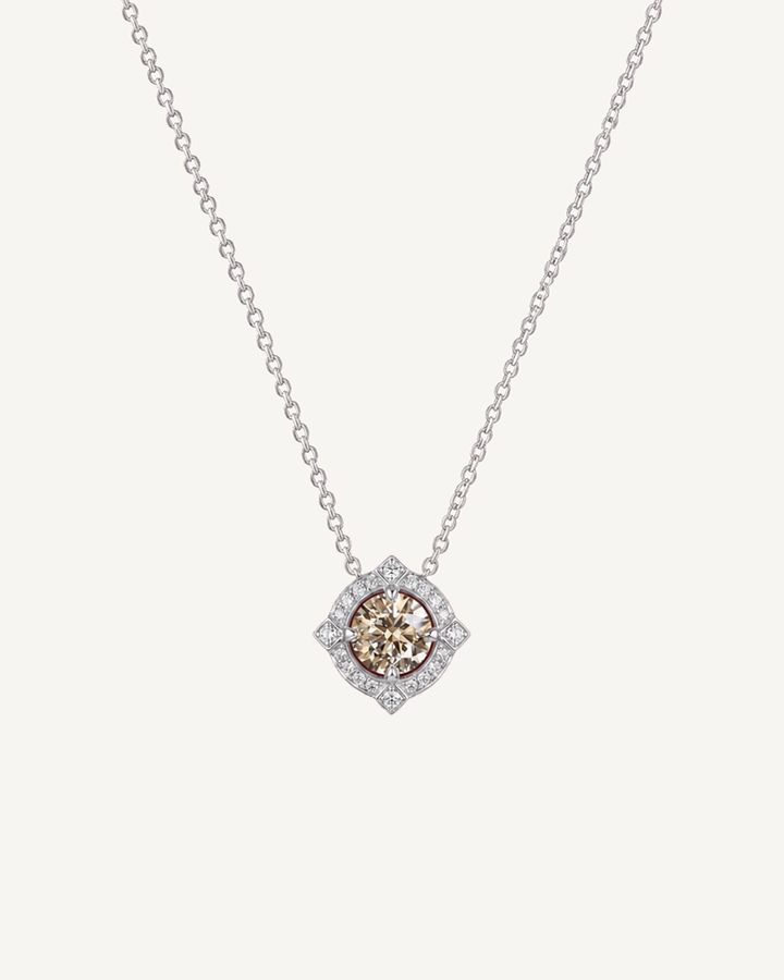 Petal Halo Necklace product image on Oyster Silk background