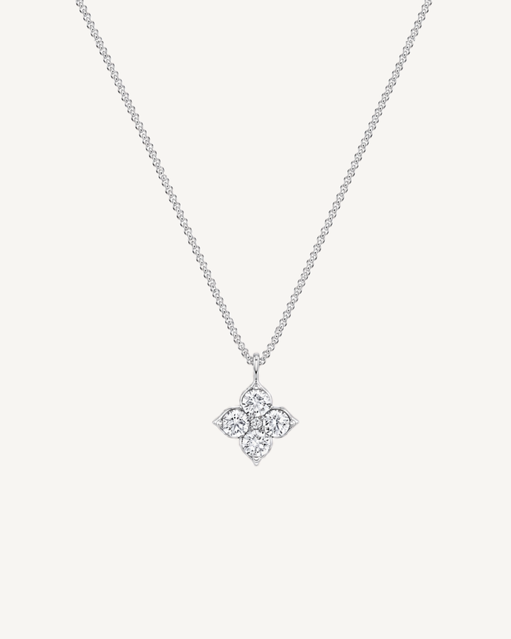 Quatrefoil Cluster Necklace product image on Oyster Silk background