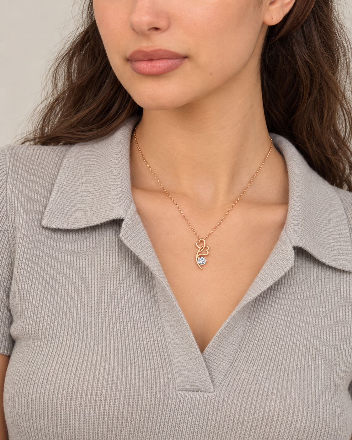 Winged Heart Necklace — Second worn