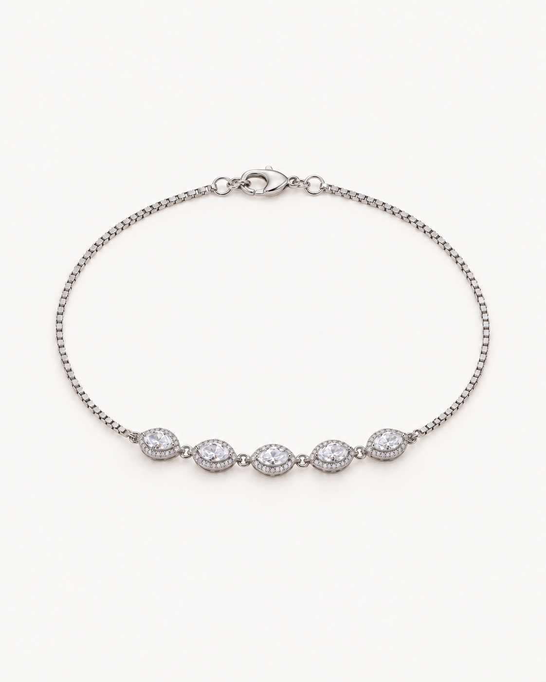 Marquise Trail Bracelet — complete product with lobster clasp