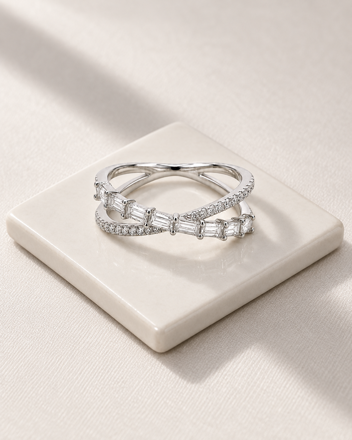 Baguette Crossover Ring — Design-led creative