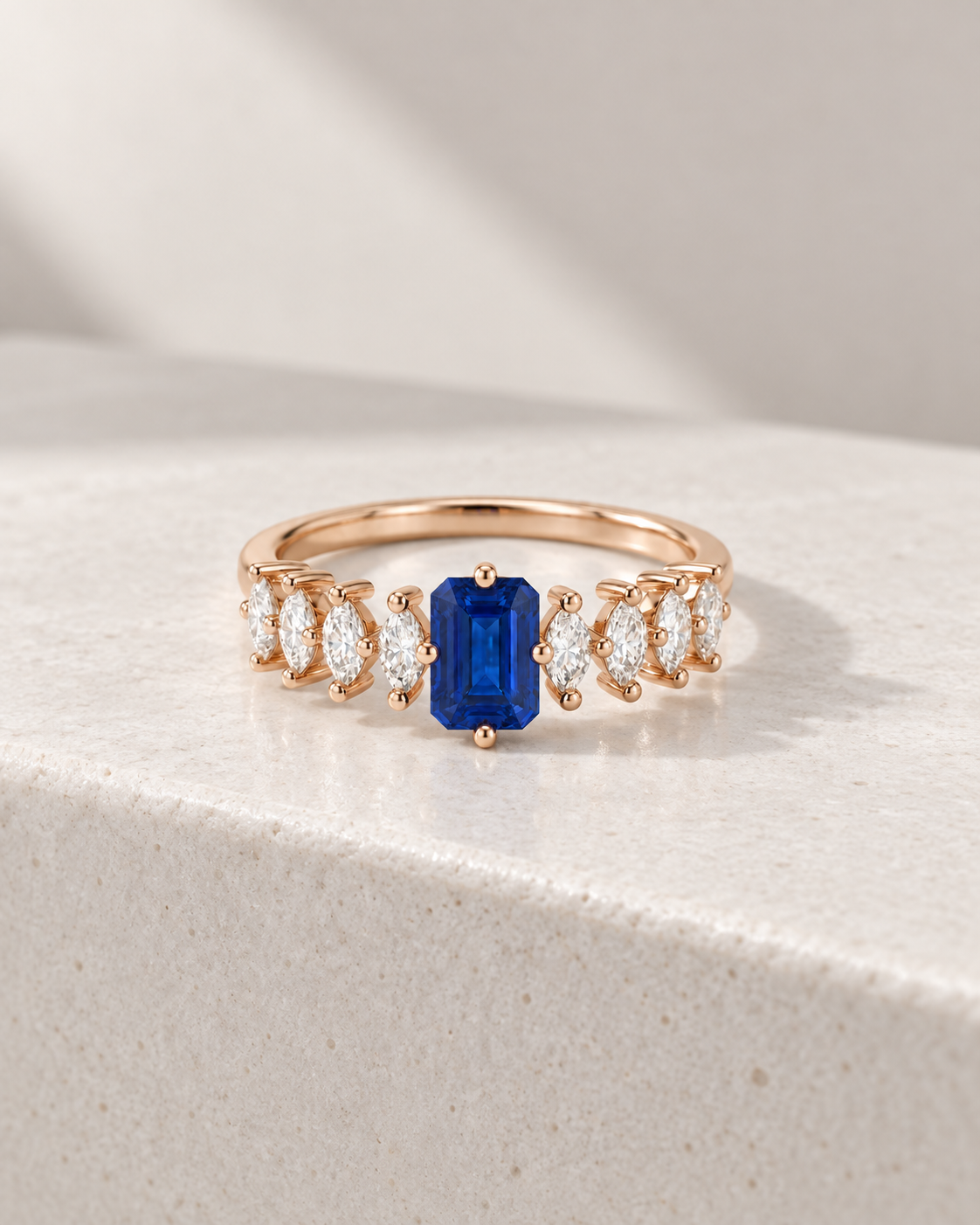Blue Step-Cut Ring - Design-led creative
