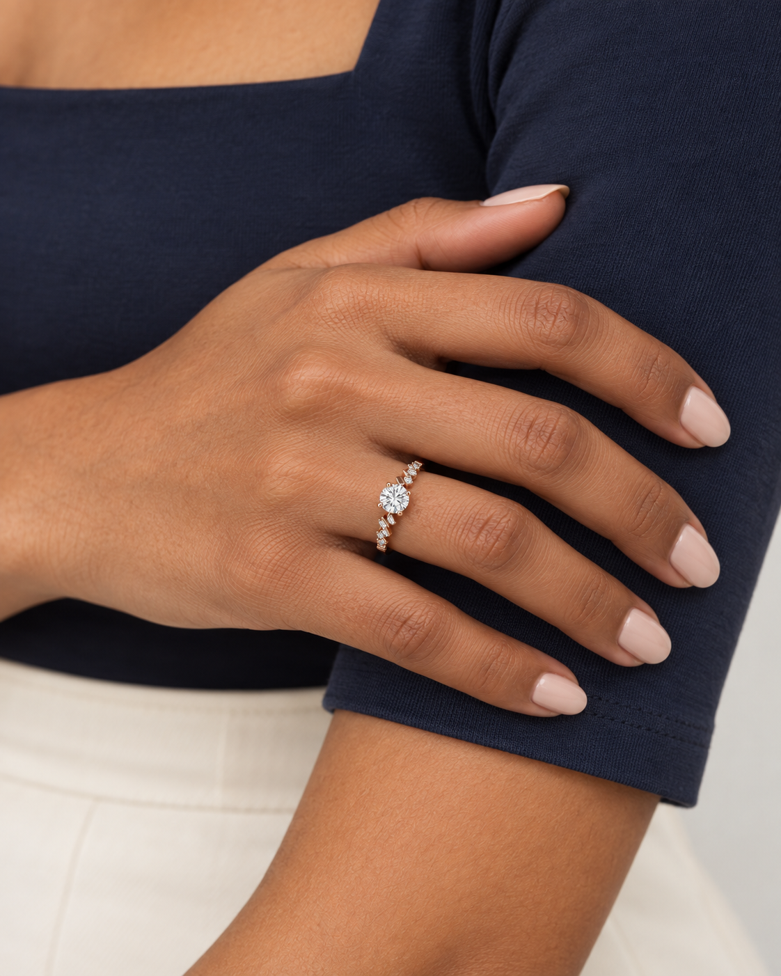 Round Cluster Ring - Farther worn
