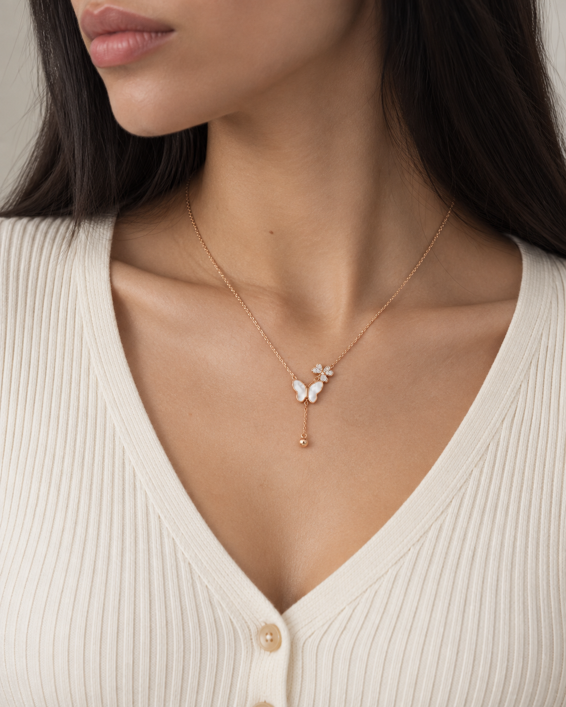 Butterfly Flight Necklace - Second worn