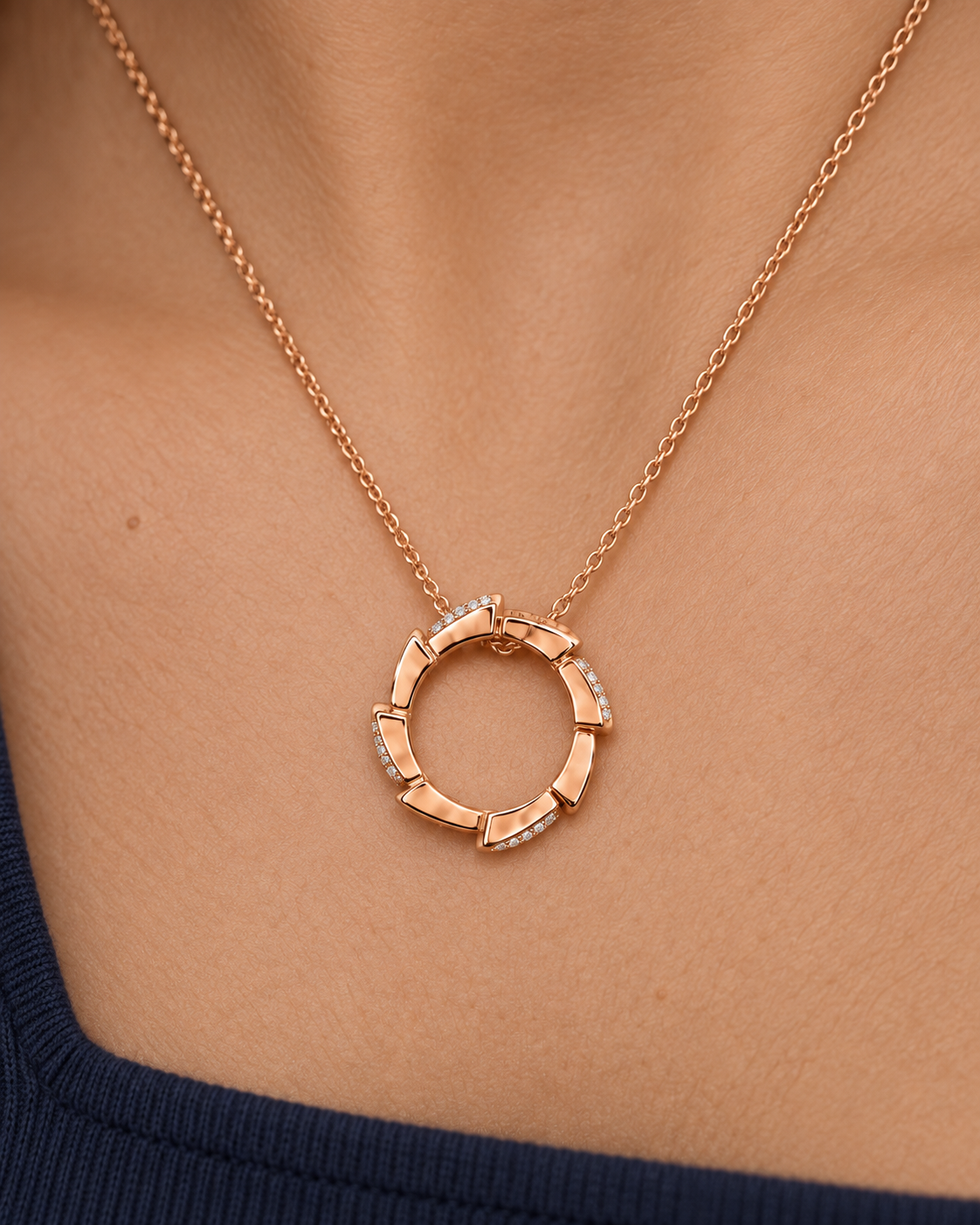 Solar Orbit Necklace - Close worn