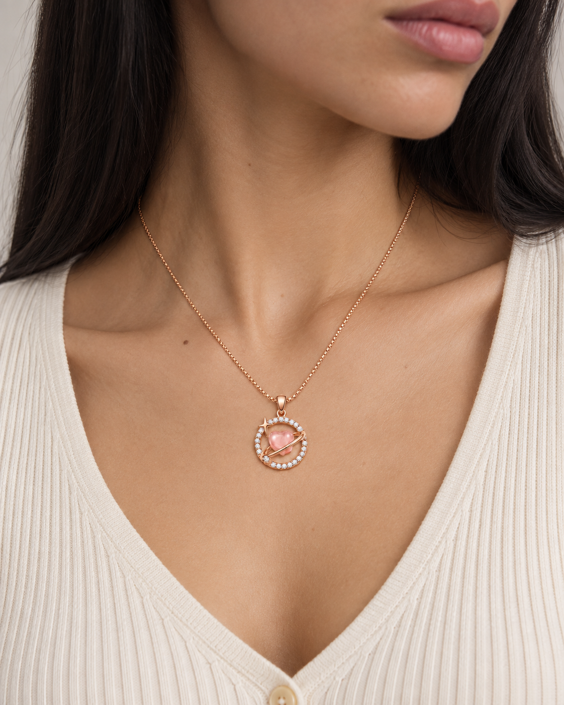 Orbital Heart Necklace - Second worn