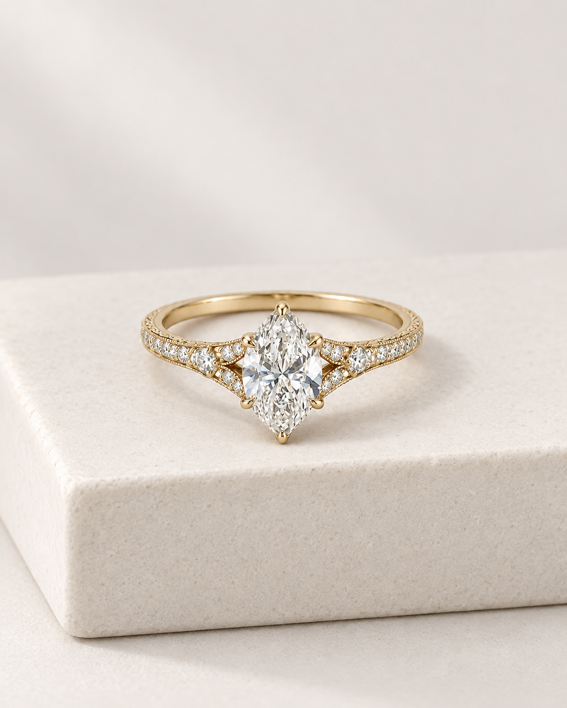 Split-Shoulder Marquise Ring — Design-led creative