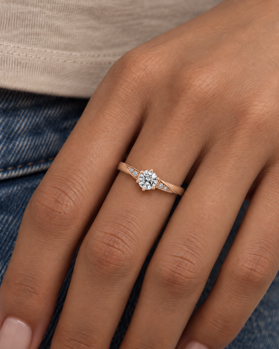 Blue Sweep Ring - Farther worn