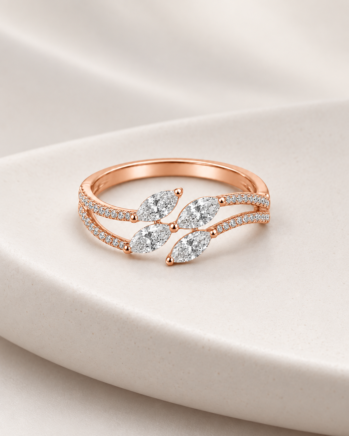 Leaf Twist Ring - Design-led creative
