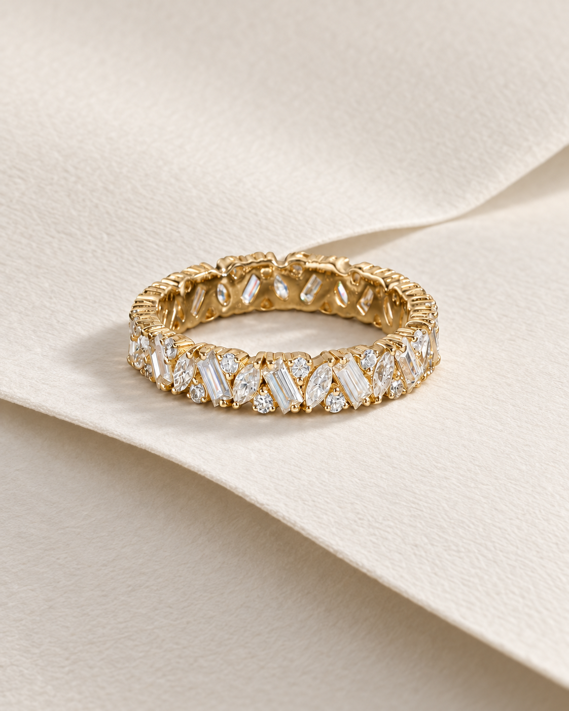 Mixed-Cut Band Ring — Design-led creative