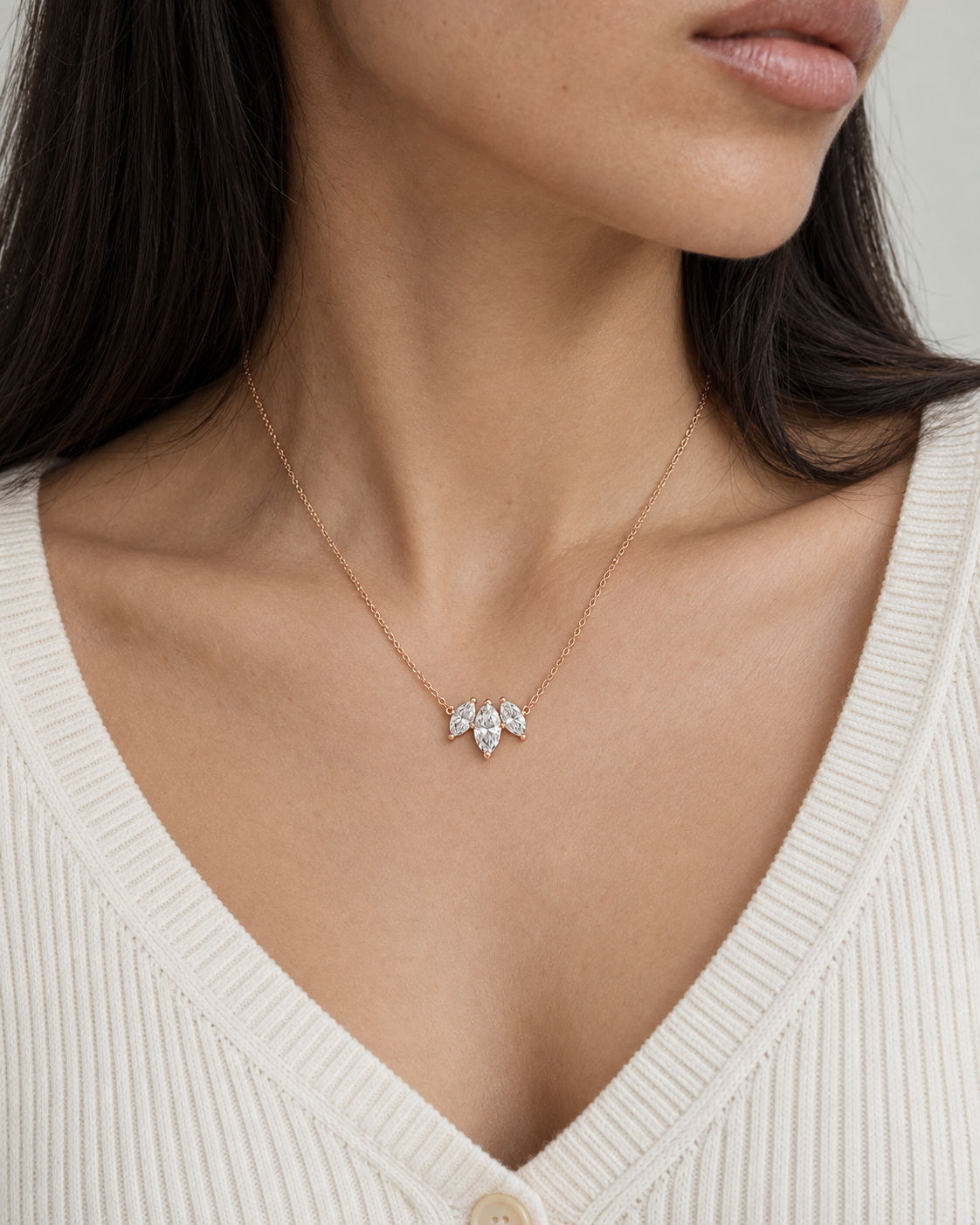 Three-Petal Necklace — Second worn