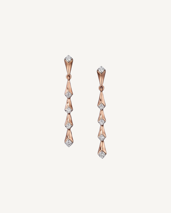 Tapered Drop Earrings product image on Oyster Silk background