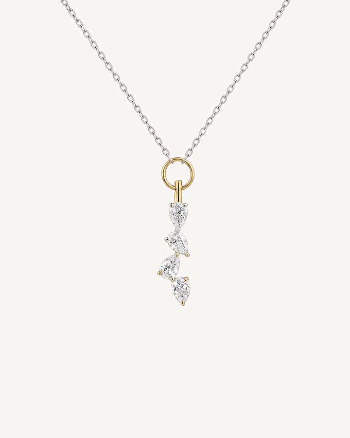 Pear Cascade Necklace product image on Oyster Silk background