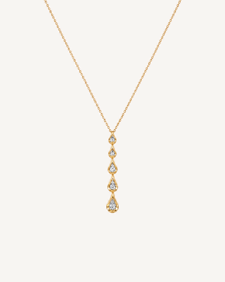 Five-Pear Necklace product image on Oyster Silk background