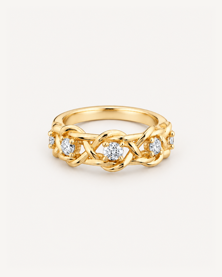 Openwork Knot Ring in Yellow Gold